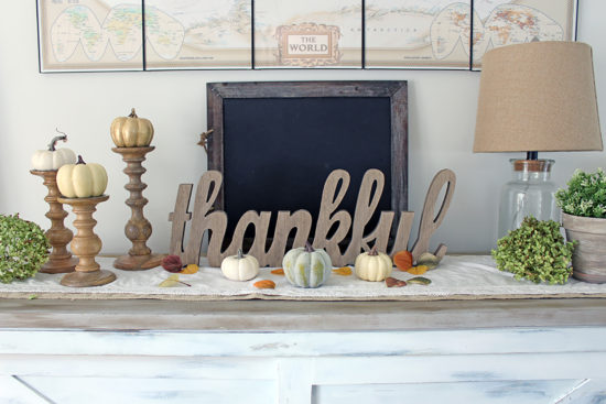 Fall home decor tour thankful