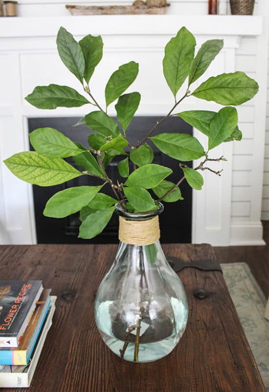 coffee table rustic coffee table blue vase with branches decorating a coffee table