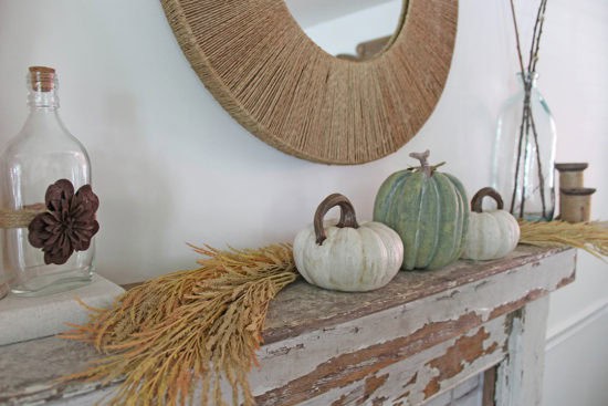 farmhouse fall mantel decor fall home decor home tour