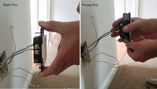 how to properly handle an electrical outlet when replacing