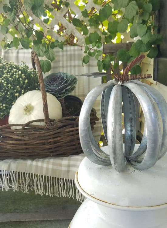 decorating with pumpkins fall front porch with white pumpkins