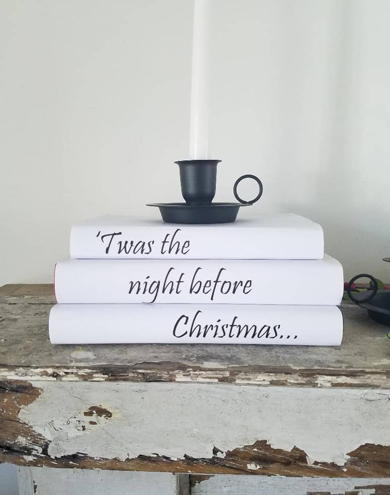 Christmas DIY Book Covers and Free Printables - The Honeycomb Home