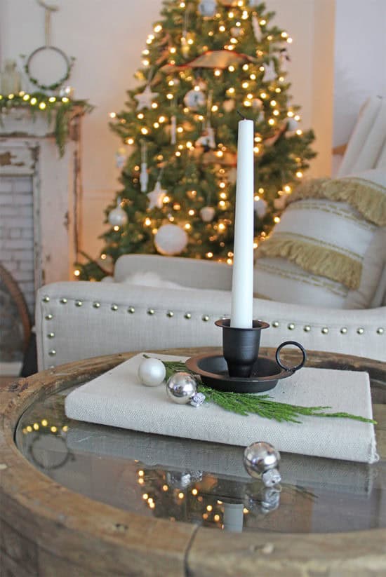 old fashioned style candle holders for Christmas