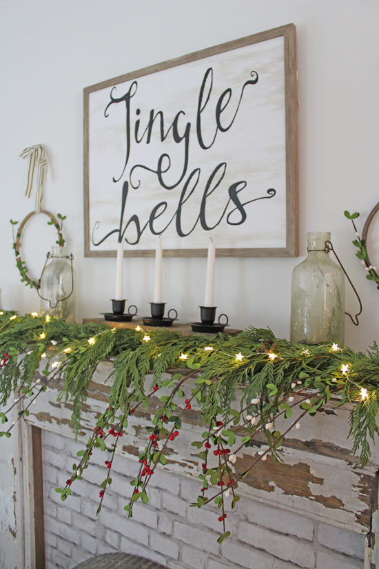 Nostalgic Christmas Decor Farmhouse mantel, Christmas decorating ideas