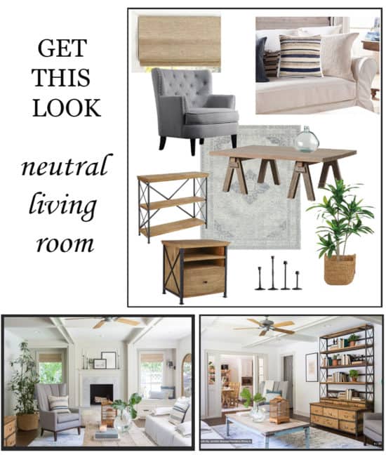 Neutral Living Room Get This Look - The Honeycomb Home