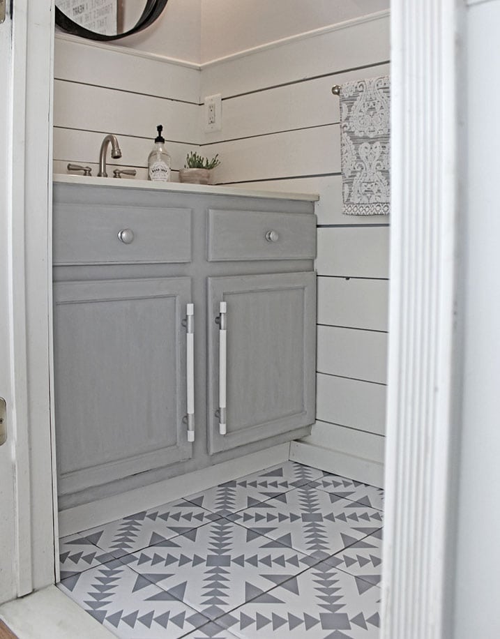 Floor Stickers in The Bathroom! The Home