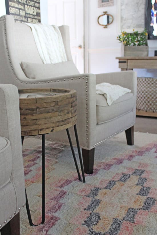 Rustic DIY Table made from an old wheel