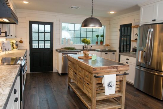 rustic kitchen island fixer upper