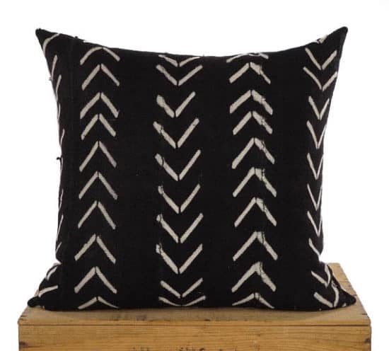 black african mudcloth pillow