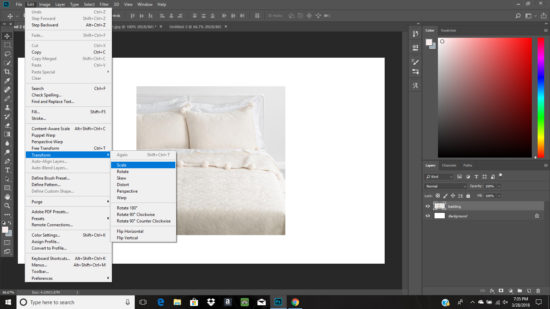 resizing an image in photoshop