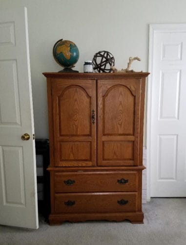 Painted Furniture - Armoire Makeover - The Honeycomb Home