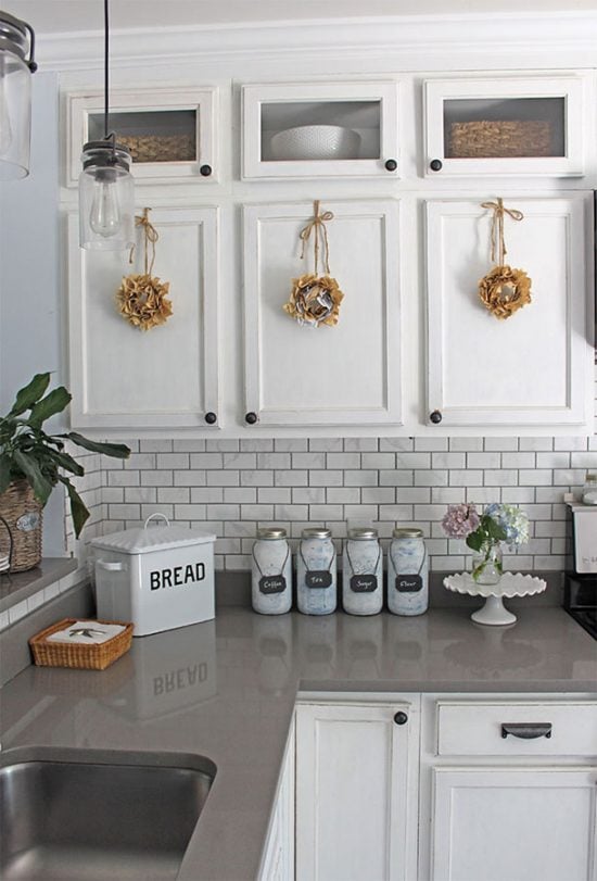 Countertop Cabinets in the Kitchen - The Honeycomb Home