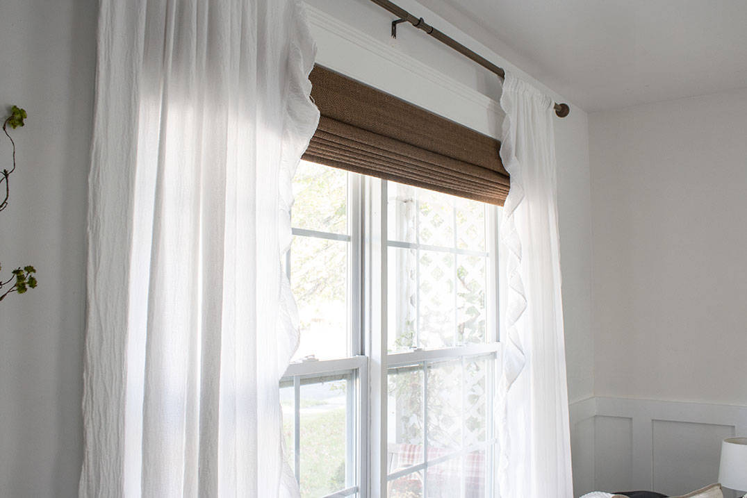 living room bamboo blinds