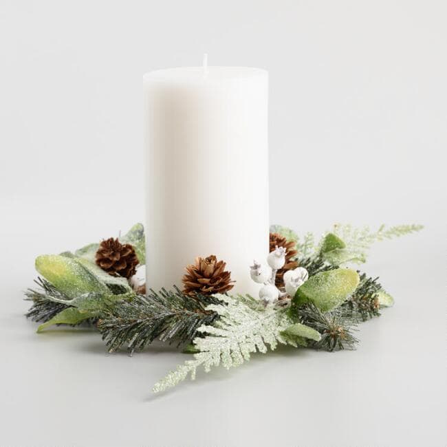 candle right greenery