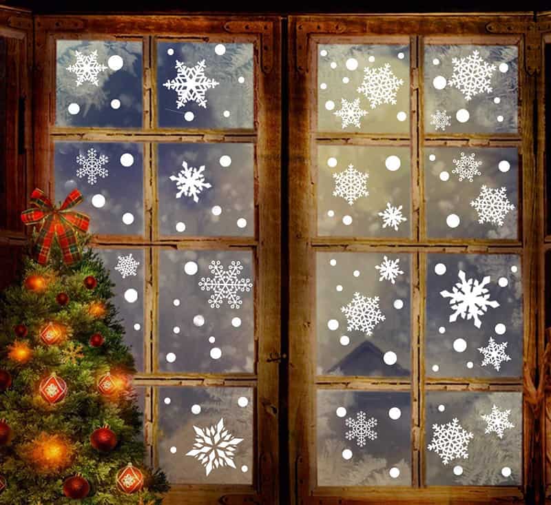 snowflake window clings