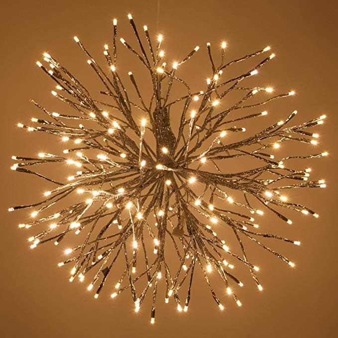  wood lighted star burst dekorace