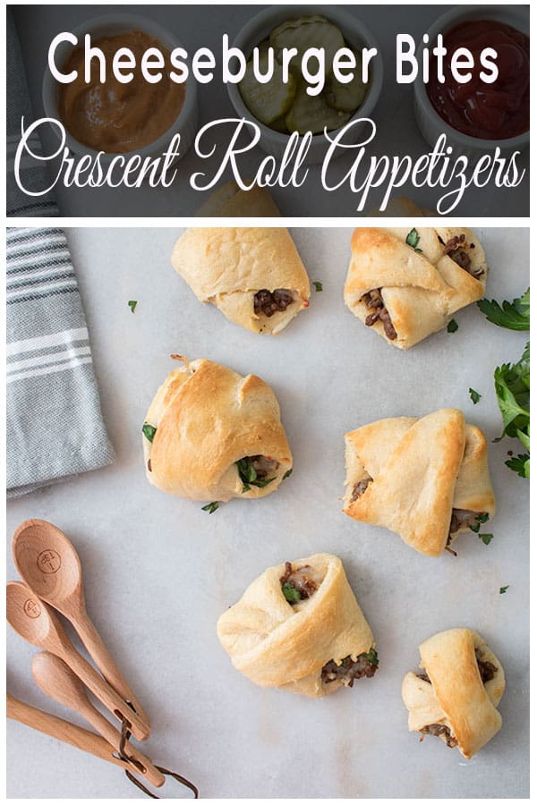 Cheeseburger Bites Crescent Roll Appetizers Recipe, these are perfect for the Superbowl!