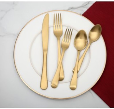 gold flatware set, 20 piece under $25