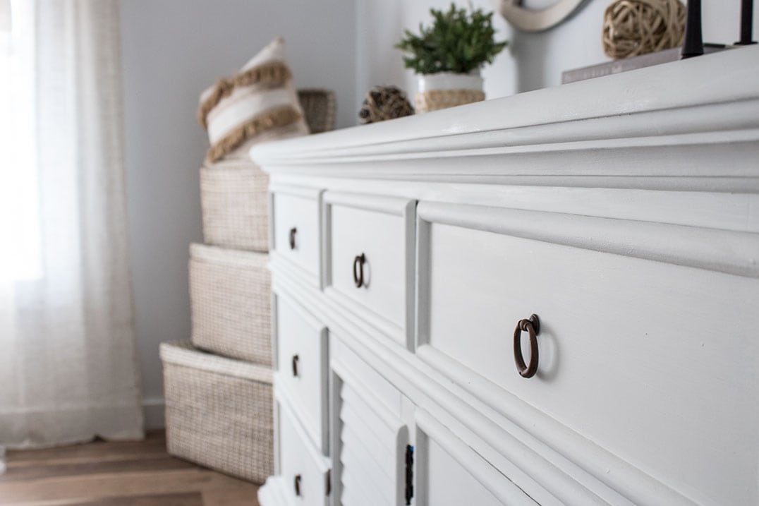 Rescue Restore White Dresser Makeover The Honeycomb Home