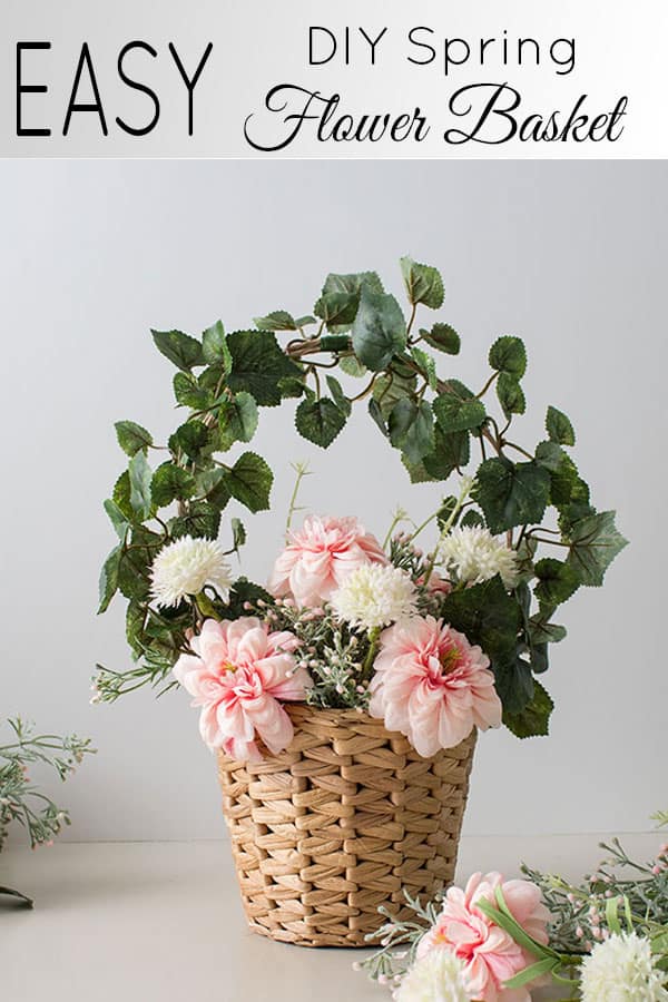 Learn how easy it is to make this DIY Spring flower basket using real or fake flowers!