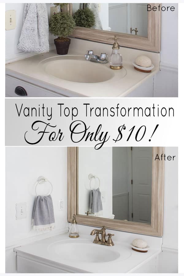 Would you believe that you can give your bathroom a whole new look for around $10??