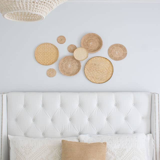 How to hang a gallery of wall baskets IG