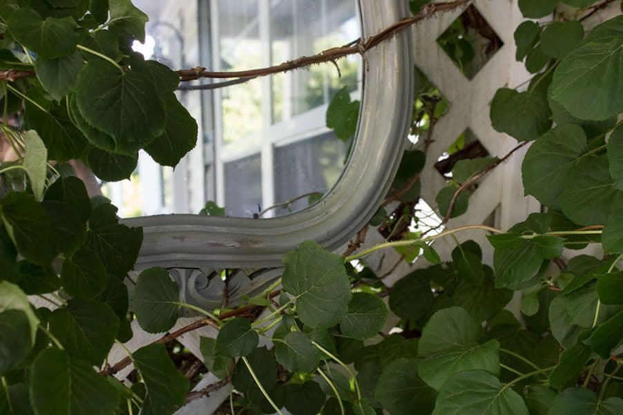 outdoor mirror on porch