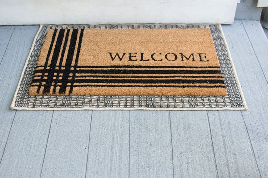 Layered doormats, front porch ideas