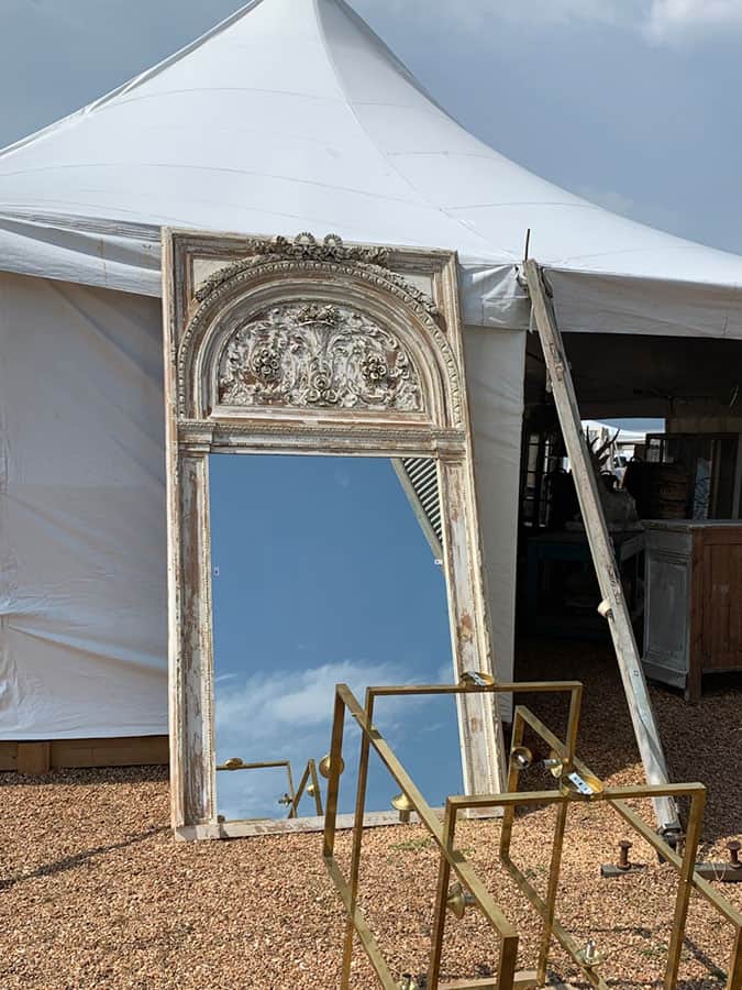 Large Vintage Trumeau mirror