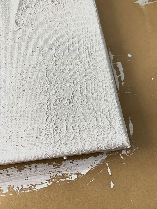 How to Make Textured Canvas Art (With Drywall Mud)