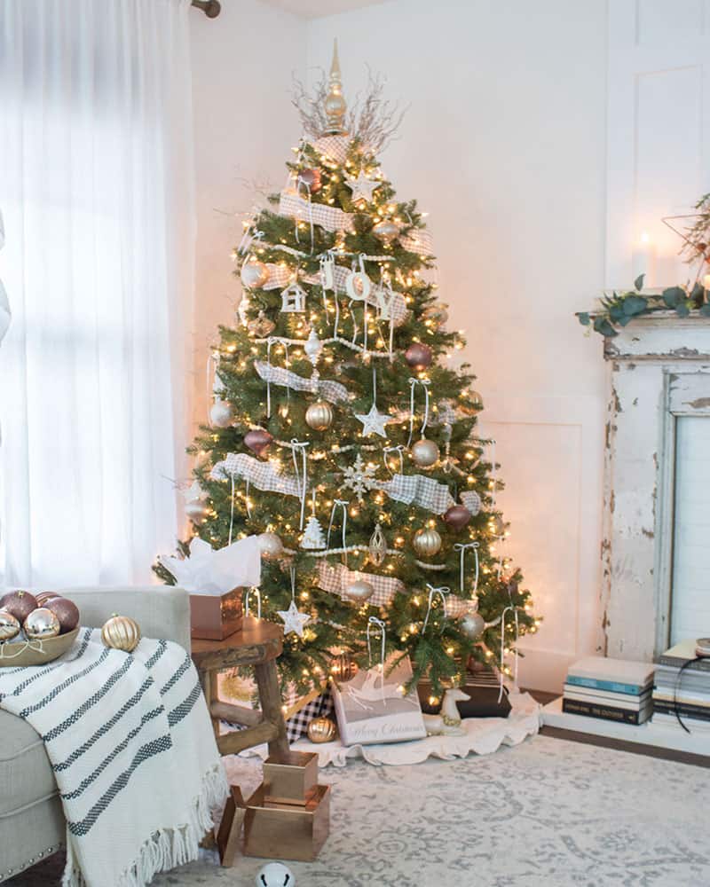 real christmas tree decorating ideas