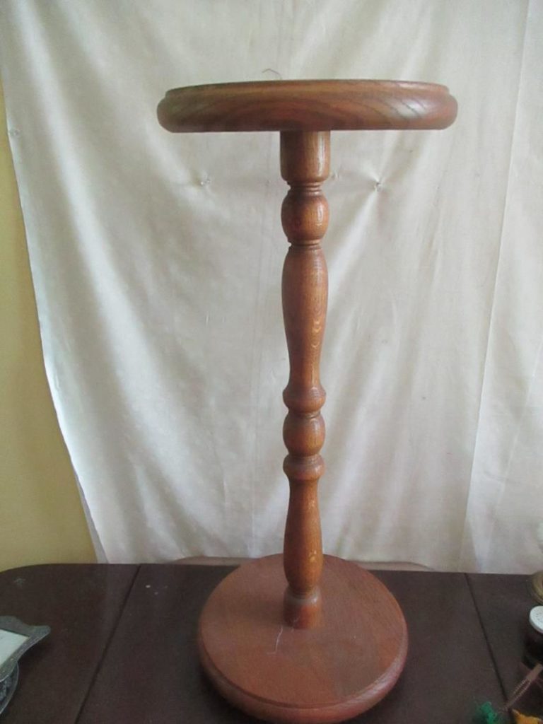 vintage pedestal table would make a perfect plant stand!  One of a kind Etsy finds for home decor!