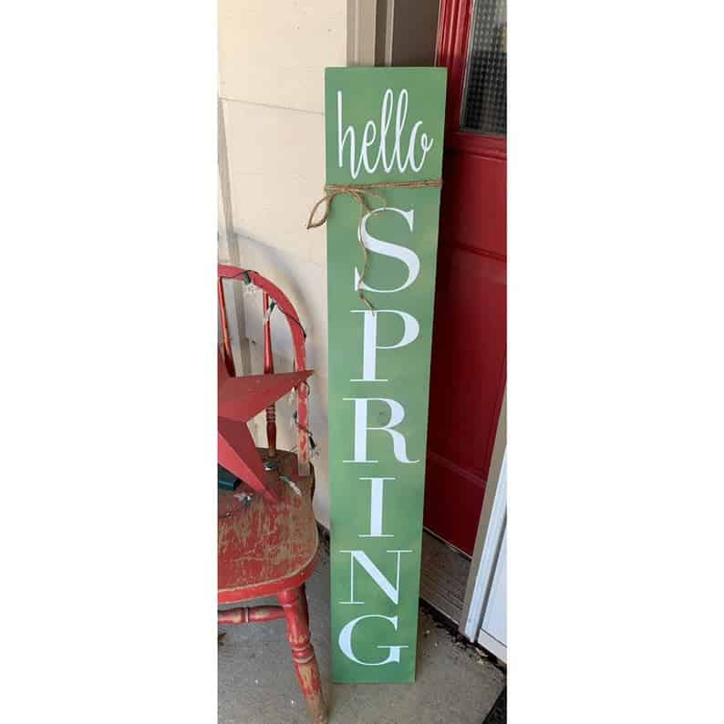 hello Spring sign