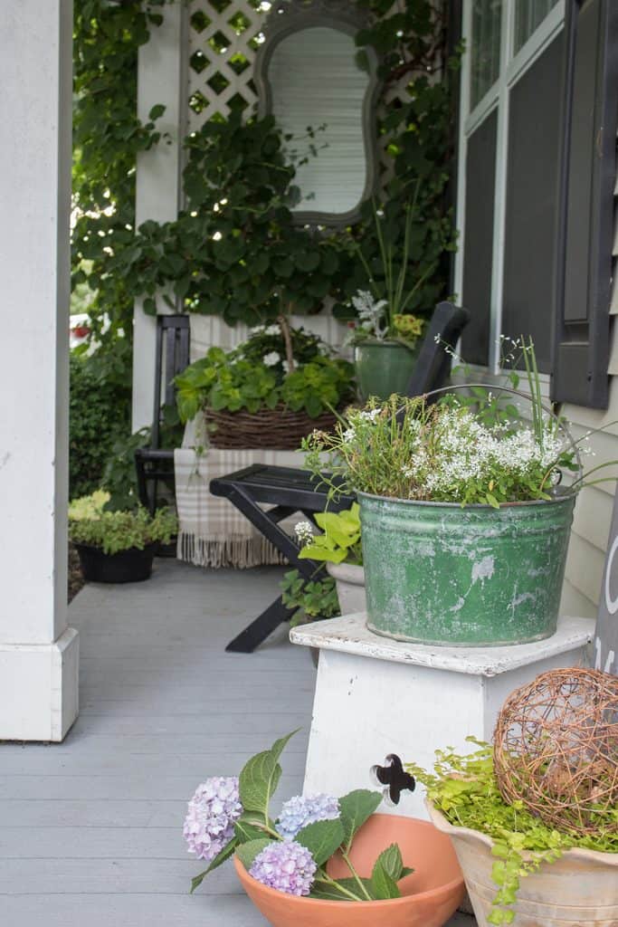 flea market decorating porch