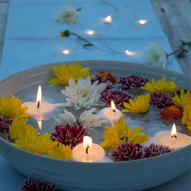 diy floating candles with citronella