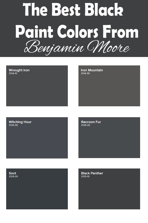 9 Soft Black Paint Colors From Benjamin Moore The Honeycomb Home