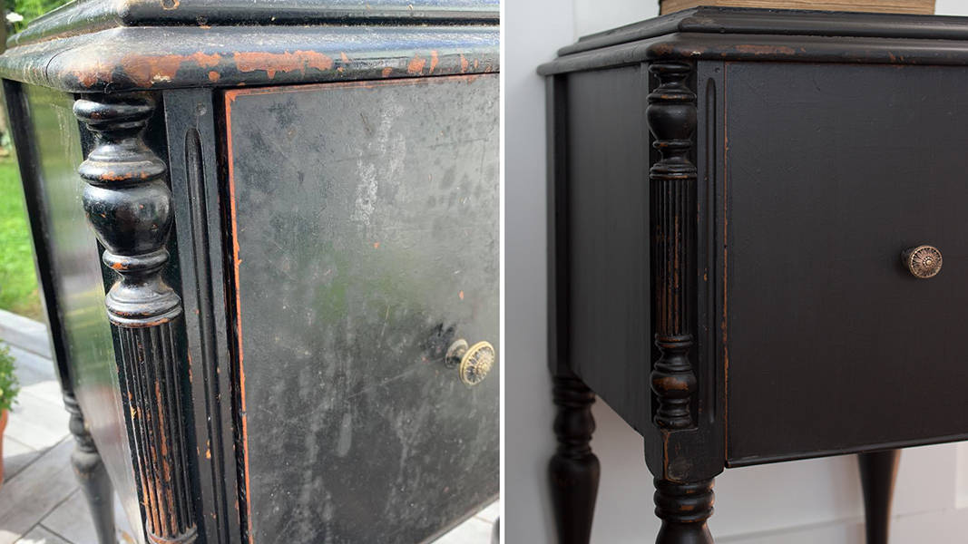 How to Paint Furniture Black Distressed (Without Sanding!) The