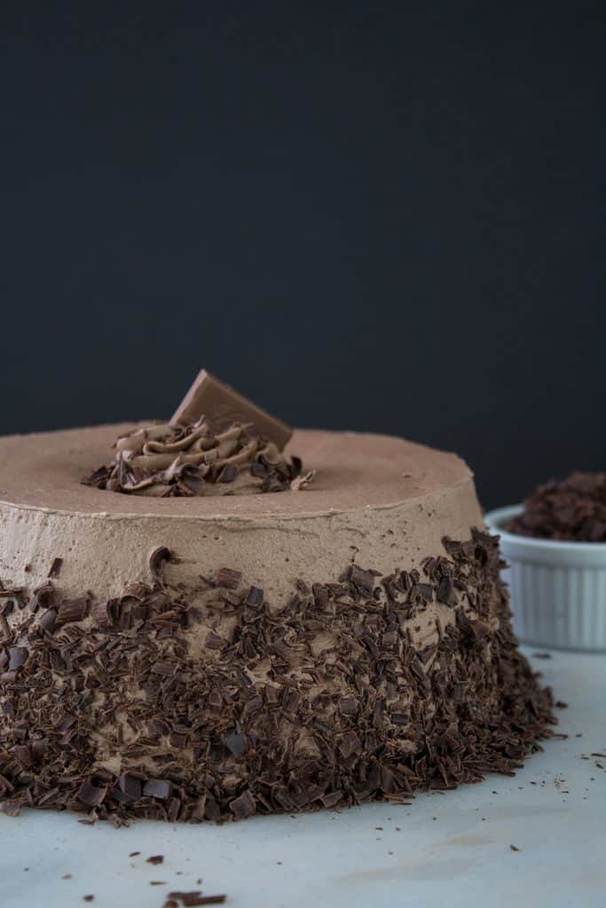 Chocolate Tweed Angel Food Cake