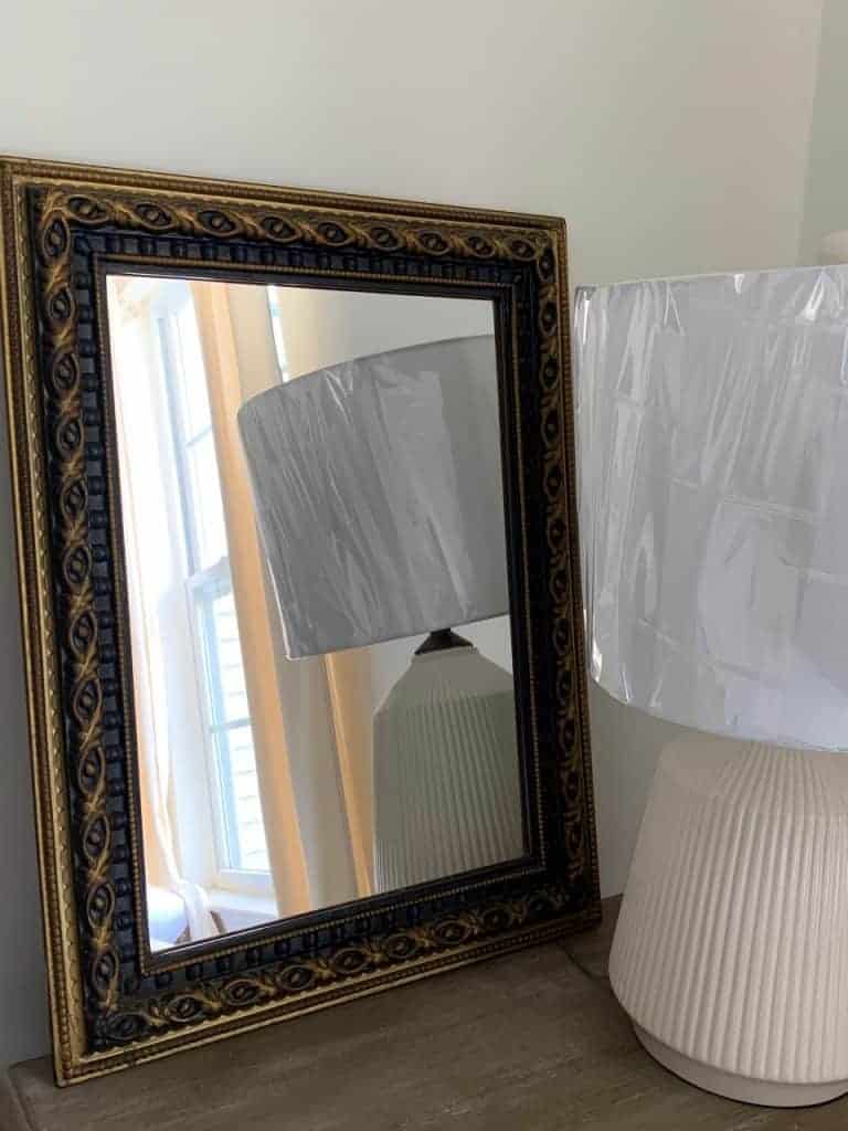 DIY Rub and Buff Mirror Makeover, Mirror Makeover