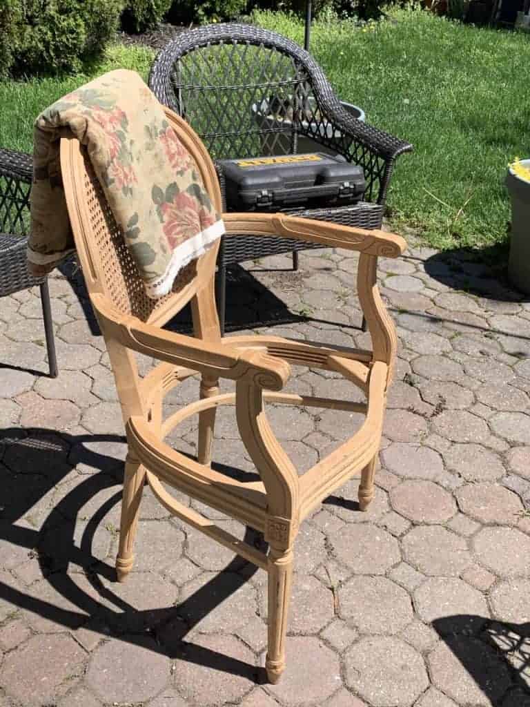 Cane Back Chair Makeover - The Honeycomb Home