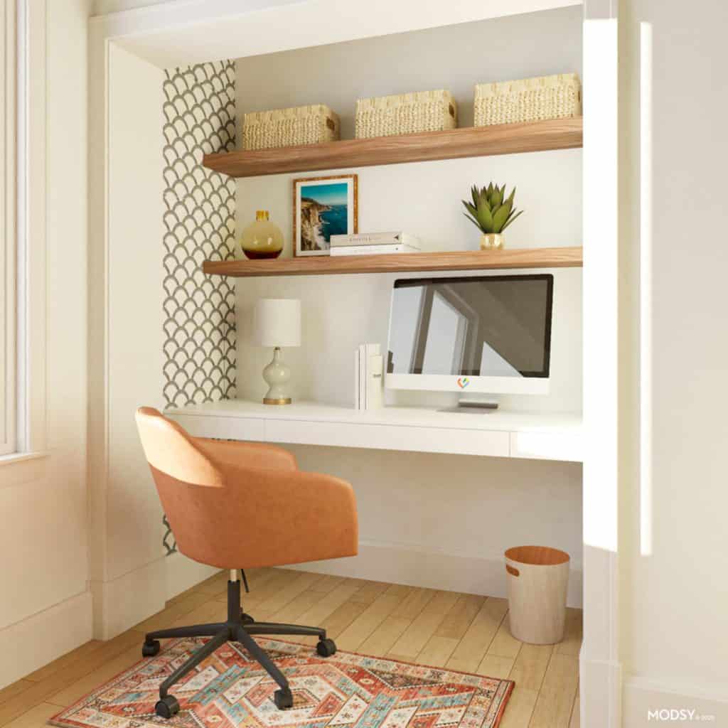 85 Cool Home Office Nooks In Living Rooms - DigsDigs