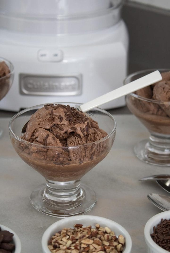 kitchen fun homemade chocolate ice cream with toppings