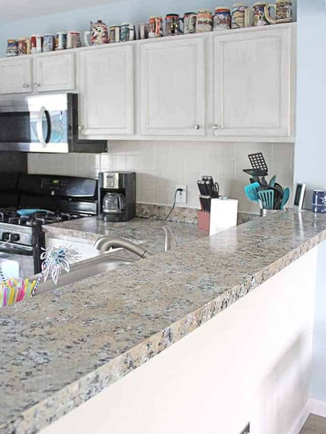 Diy Granite Countertops Yes Really, How To Paint Granite Countertops Look Like Marble