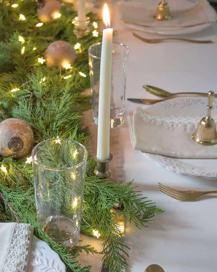 Christmas table decor