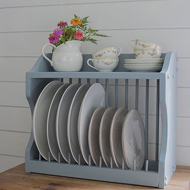 Painted Plate Rack Makeover