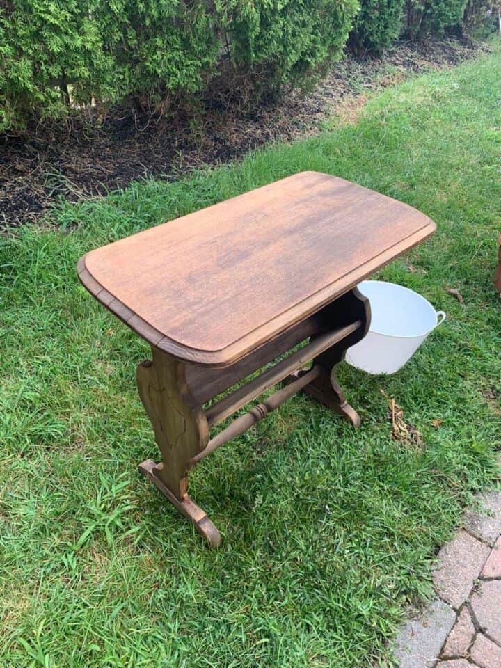 Using Oven Cleaner To Strip an Antique Side Table!