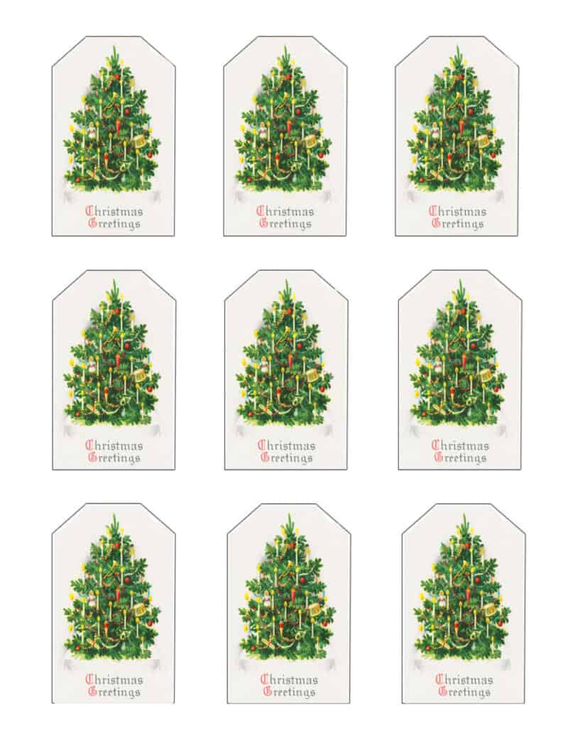 Vintage Christmas Gift Tags Free Printables The Honeycomb Home