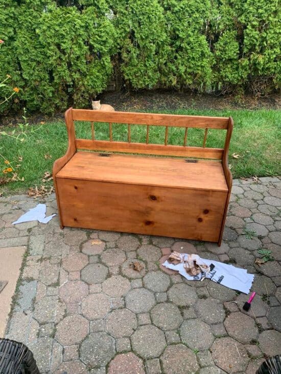 Vintage Storage Bench Makeover The Home