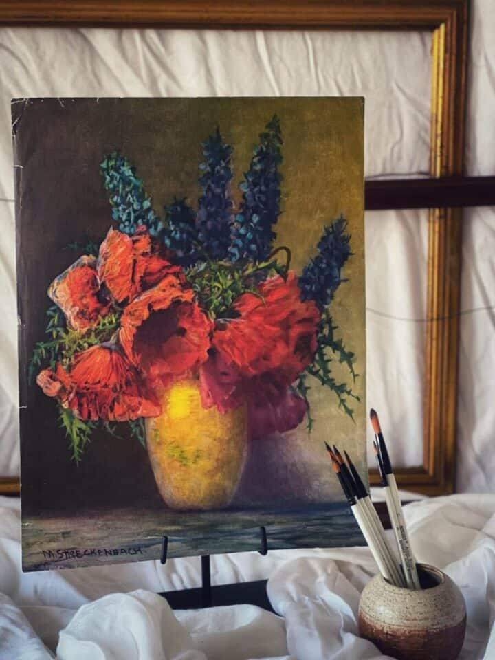 floral oil painting