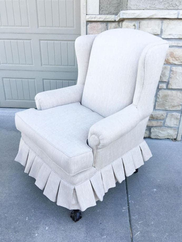 diy wingback chair slipcover